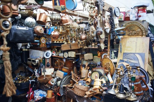 Organized sorting of household belongings during clearance