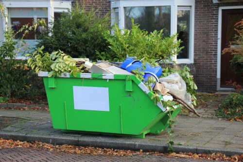 Recycling containers and separated waste streams at a commercial site